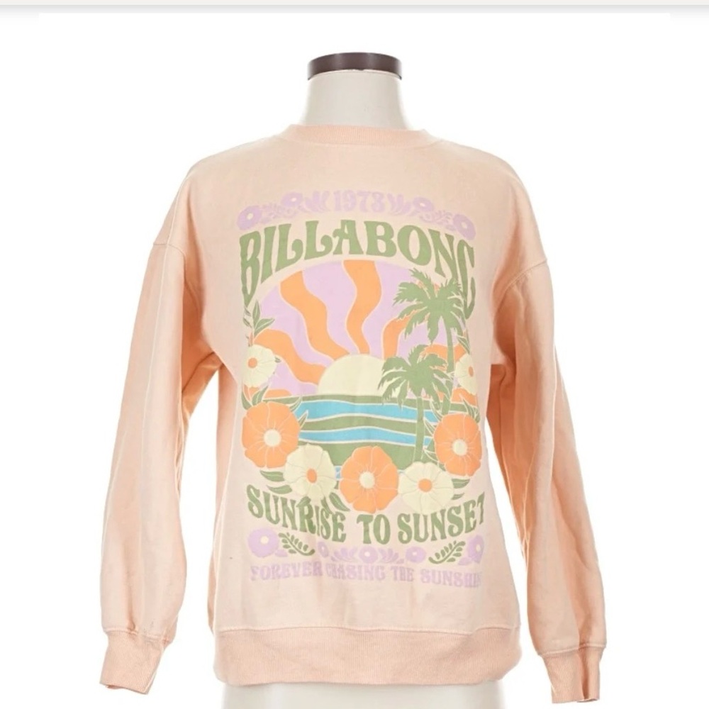 Billabong Peach Graphic Sweatshirt xs